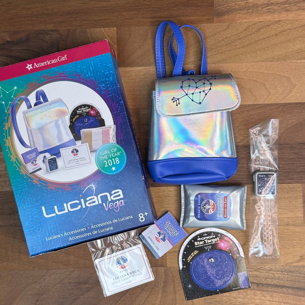 American Girl Luciana Vega Space Camp Accessories Holographic Backpack Set 2018